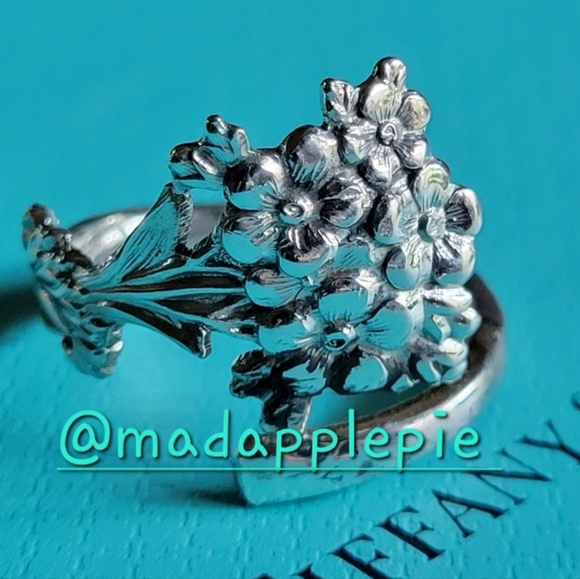 1885 Tiffany & Co. Forget Me Not Spoon Ring in Sterling(Spoon by T&Co.) #4 - Picture 3 of 17